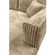 ECKSOFA Beige Cord Zierkissen, Rückenkissen  - Beige/Schwarz, MODERN, Holz/Textil (322/208cm) - Carryhome
