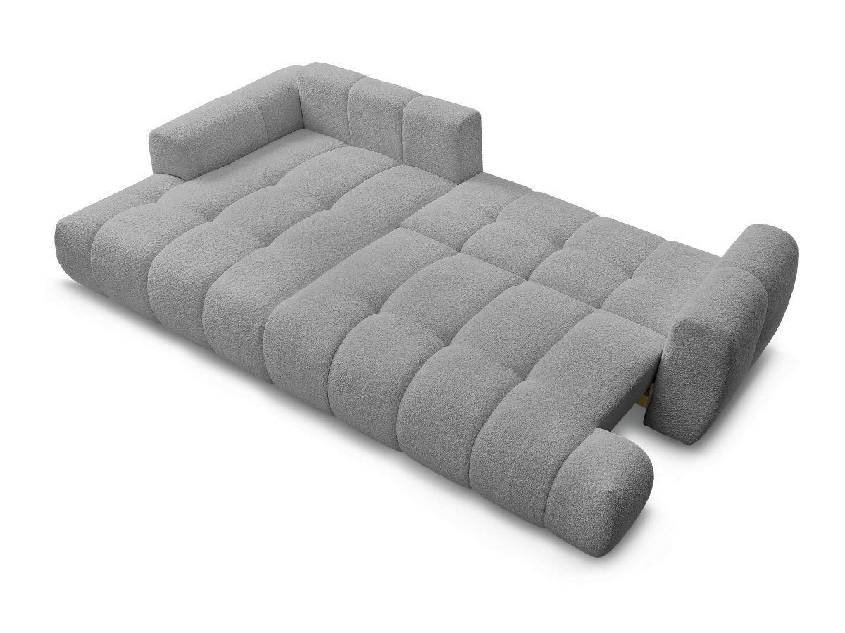 ECKSCHLAFSOFA FUJI Bouclé Dunkelgrau  inkl.  - Dunkelgrau/Schwarz, MODERN, Kunststoff/Textil (160/292cm)
