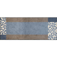 LÄUFER 75/190 cm Florita blue  - Blau/Braun, KONVENTIONELL, Kunststoff/Textil (75/190cm) - wash+dry