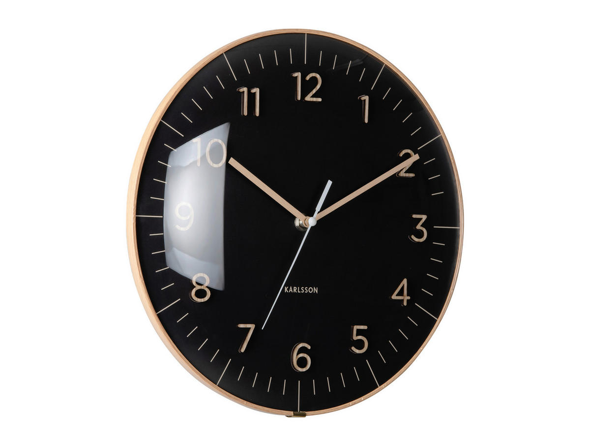 WANDUHR Esencia Schwarz  - Schwarz, Basics, Kunststoff (30cm) - Karlsson
