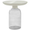 BEISTELLTISCH 50/50/56 cm Hellgrau, Transparent rund  - Transparent/Hellgrau, Design, Glas/Metall (50/50/56cm) - Livetastic