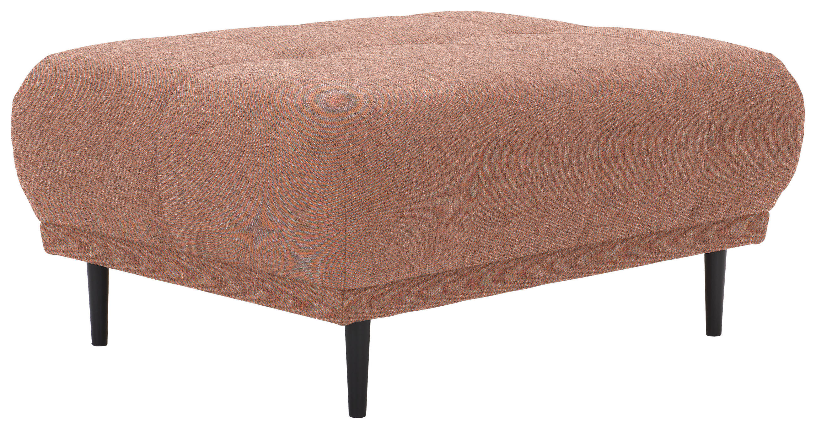 HOCKER Flachgewebe Dunkelorange  - Dunkelorange/Schwarz, Design, Holz/Textil (93/45/77cm) - Stylife