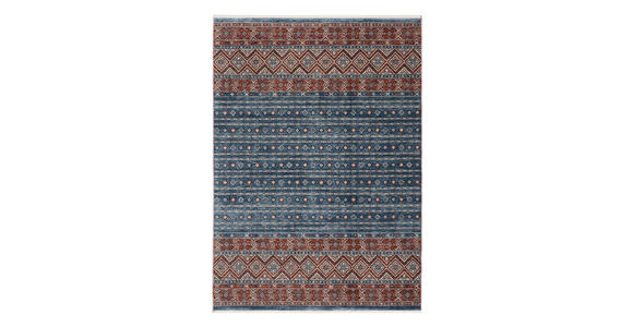 WEBTEPPICH 65/130 cm Korsika  - Blau/Rot, Design, Textil (65/130cm) - Novel