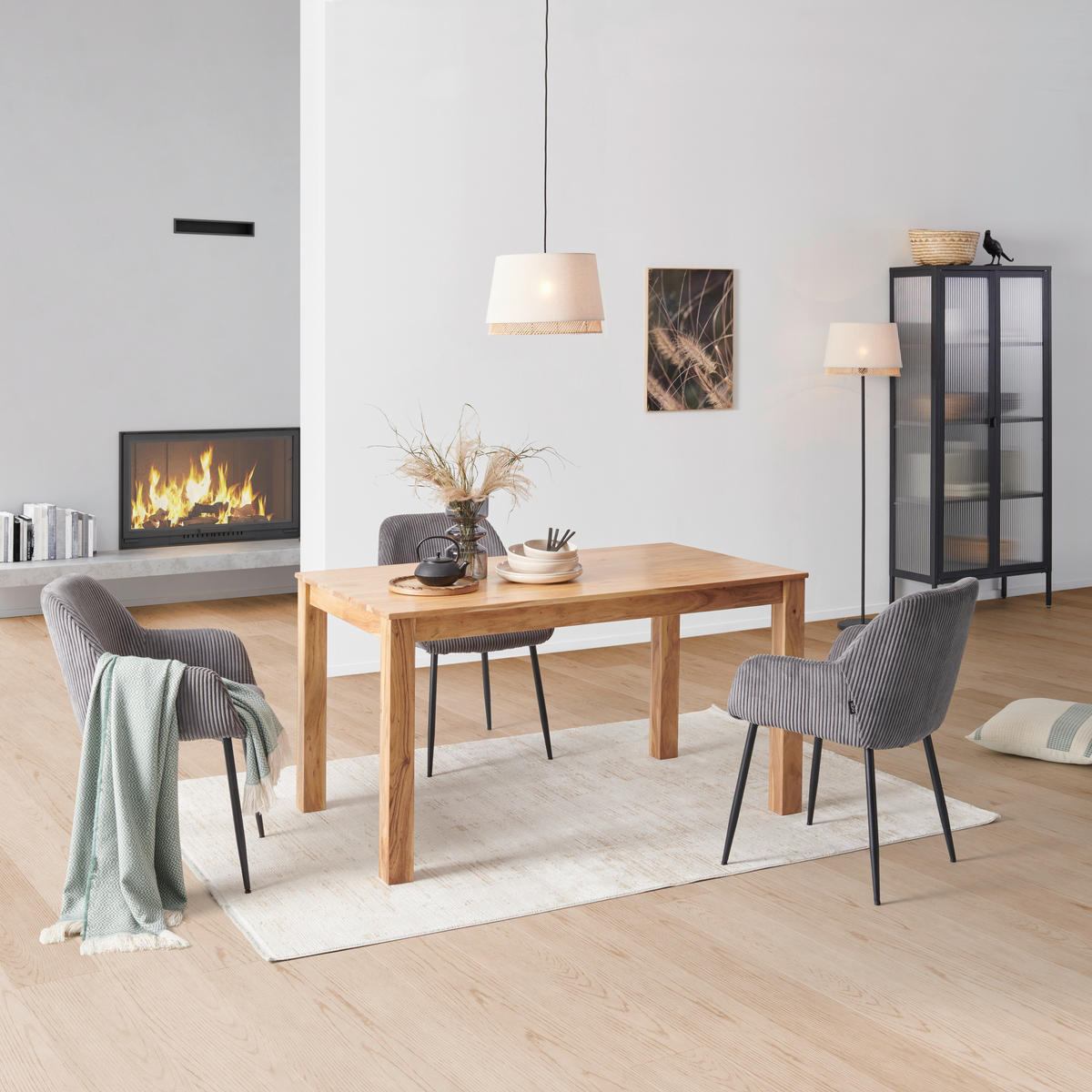 ESSTISCH Akazie vollmassiv rechteckig Akaziefarben  - Akaziefarben, KONVENTIONELL, Holz (140/76/80cm) - MID.YOU