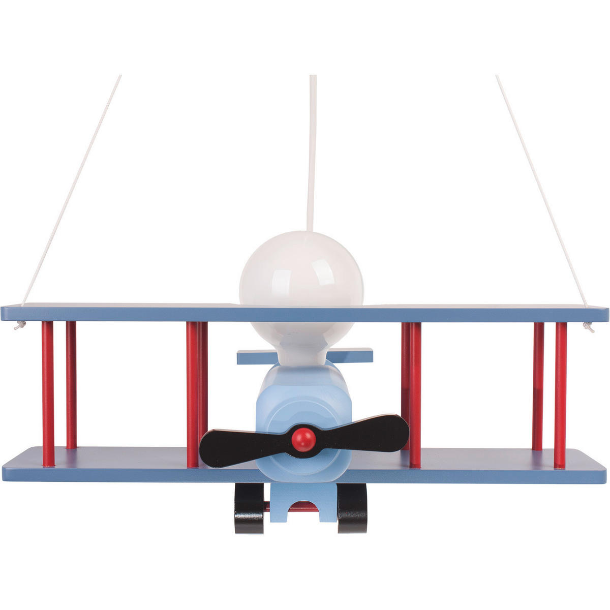 KINDERHÄNGELEUCHTE 42/45/75 cm   - Blau/Rot, KONVENTIONELL, Holz (42/45/75cm)