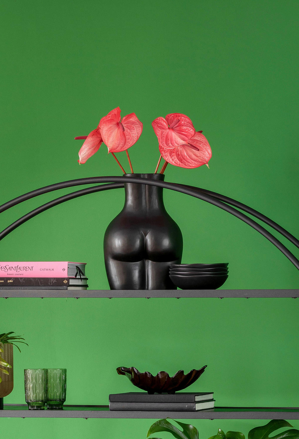 VASE 40 cm  - Schwarz, Design, Keramik (27/40/16cm) - Kare-Design