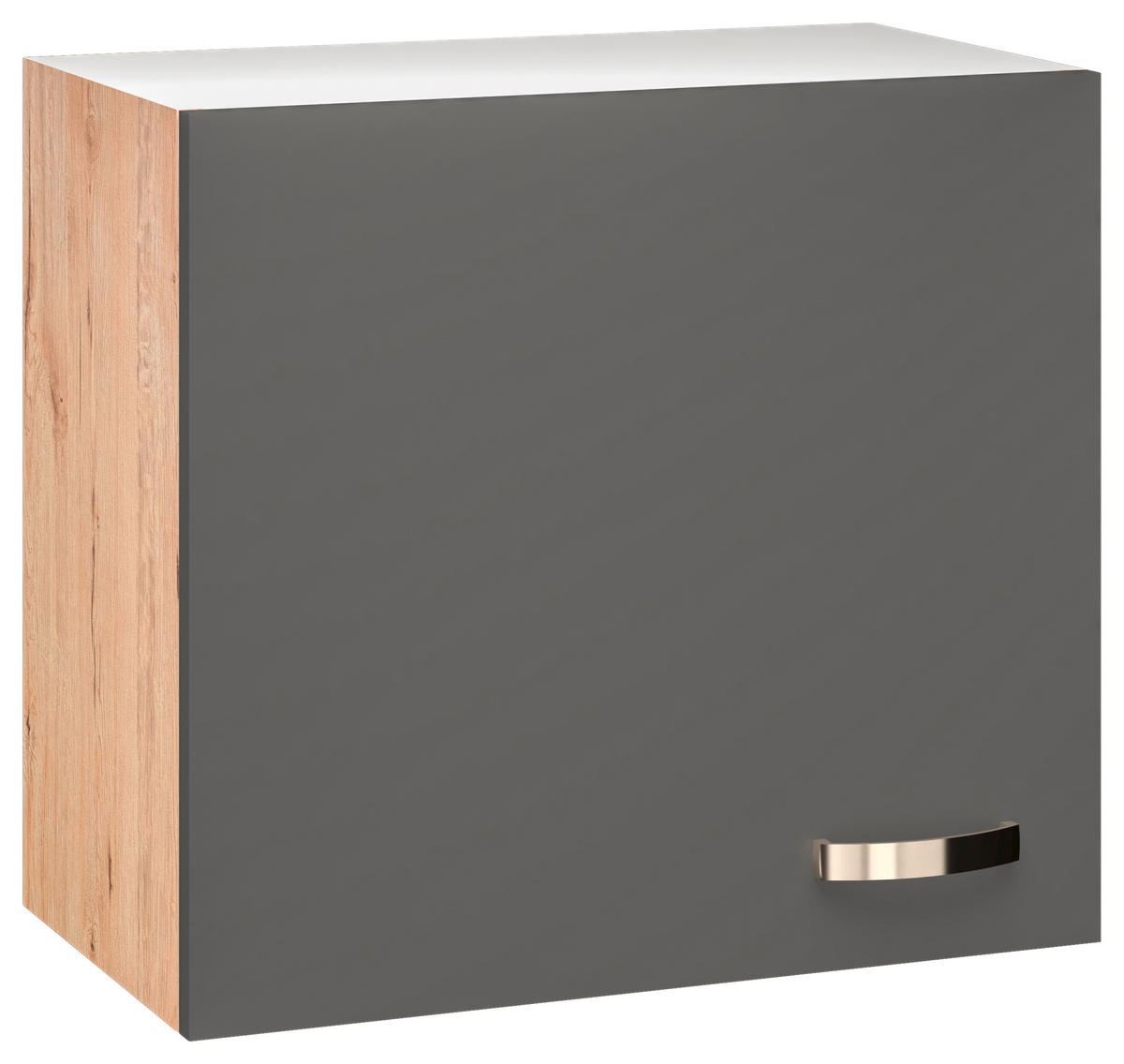 KÜCHENOBERSCHRANK 60/54/32 cm  in Eiche San Remo, Dunkelgrau  - Edelstahlfarben/Dunkelgrau, MODERN, Holzwerkstoff/Metall (60/54/32cm) - FlexWell
