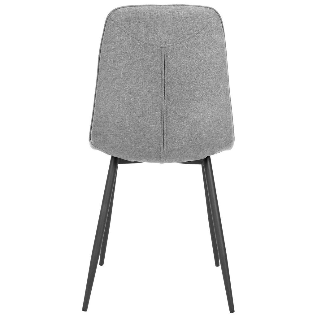 Thumbnail - P & B Stuhl, Grau, Holz, Metall, Textil, Pappel, Sperrholz, Rundrohr, 47x87x58 cm, Esszimmer, Stühle, Esszimmerstühle, V...