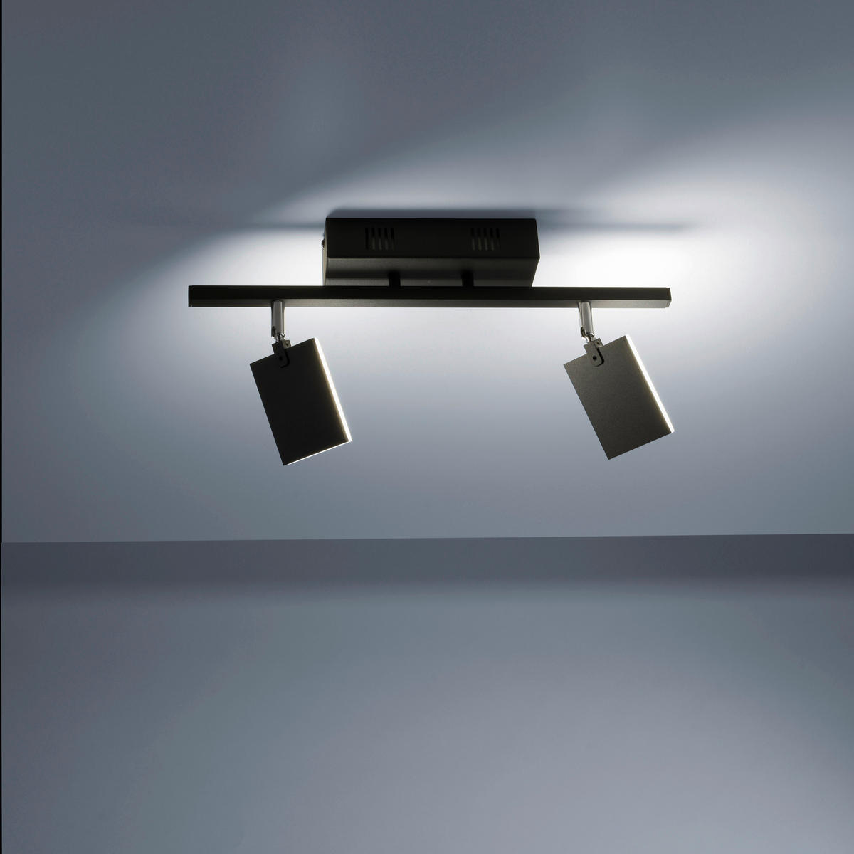 LED-STRAHLER PURE-MIRA 52,5/24/22,5 cm   - Schwarz, Design, Kunststoff/Metall (52,5/24/22,5cm) - Neuhaus PURE