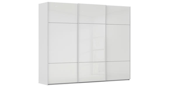 SCHWEBETÜRENSCHRANK in Grau, Weiß - Weiß/Grau, KONVENTIONELL, Glas/Holzwerkstoff (271/223/68cm) - Novel