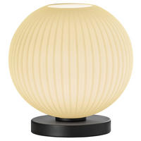 STOLNÁ LAMPA, 25 cm - čierna/biela, Design, kov/sklo (25cm) - Dieter Knoll