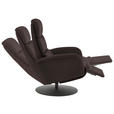 RELAXSESSEL in Leder Mokka  - Schwarz/Mokka, Design, Leder/Metall (76/108/86cm) - Dieter Knoll
