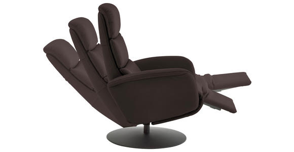 RELAXSESSEL in Leder Mokka  - Schwarz/Mokka, Design, Leder/Metall (76/108/86cm) - Dieter Knoll