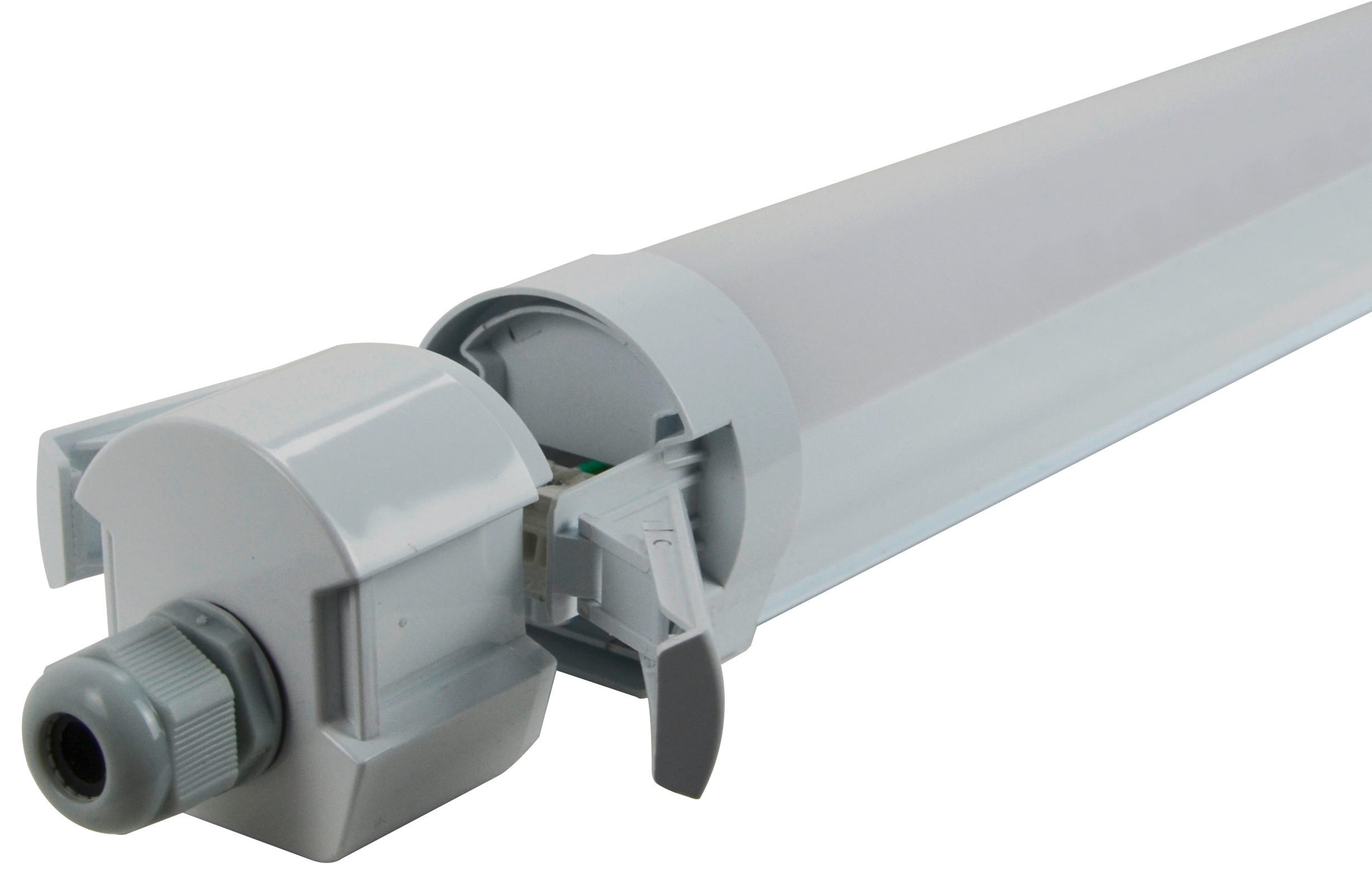 LED-DECKENLEUCHTE pro 62/6/6 cm   - Hellgrau, Basics, Kunststoff (62/6/6cm)