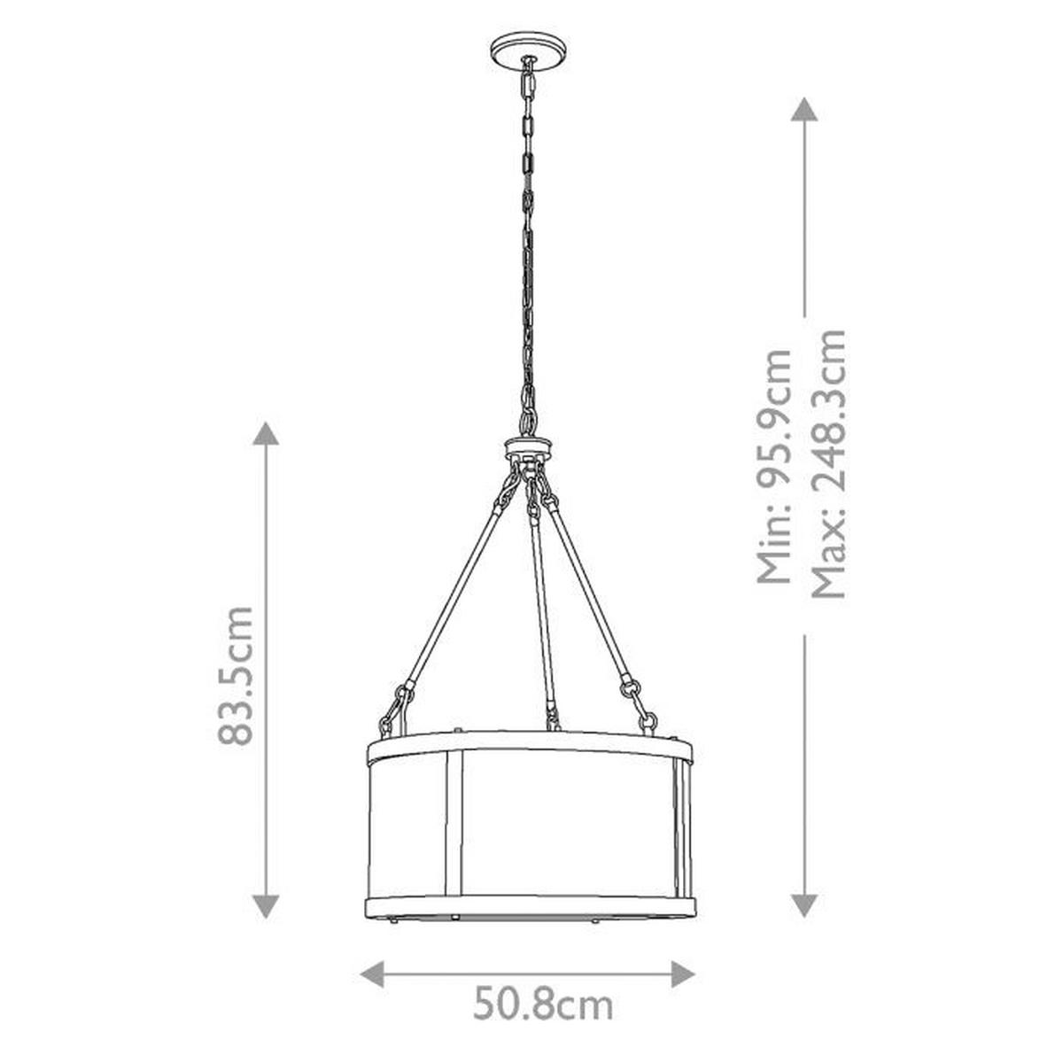 HÄNGLAMPA Bluffton 50.8/95.9 cm  - bronsfärgad, Basics, metall (50.8/95.9cm) - Elstead Lighting