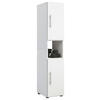 HOCHSCHRANK  - Weiss/Silberfarben, Konventionell, Holzwerkstoff/Kunststoff (31/160/30cm) - MID.YOU