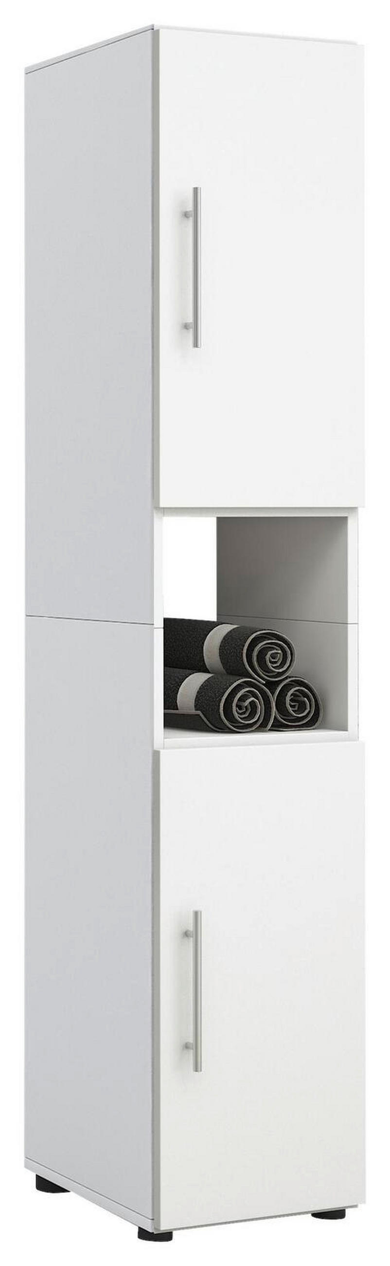 HOCHSCHRANK  - Silberfarben/Schwarz, KONVENTIONELL, Holzwerkstoff/Kunststoff (31/160/30cm) - MID.YOU