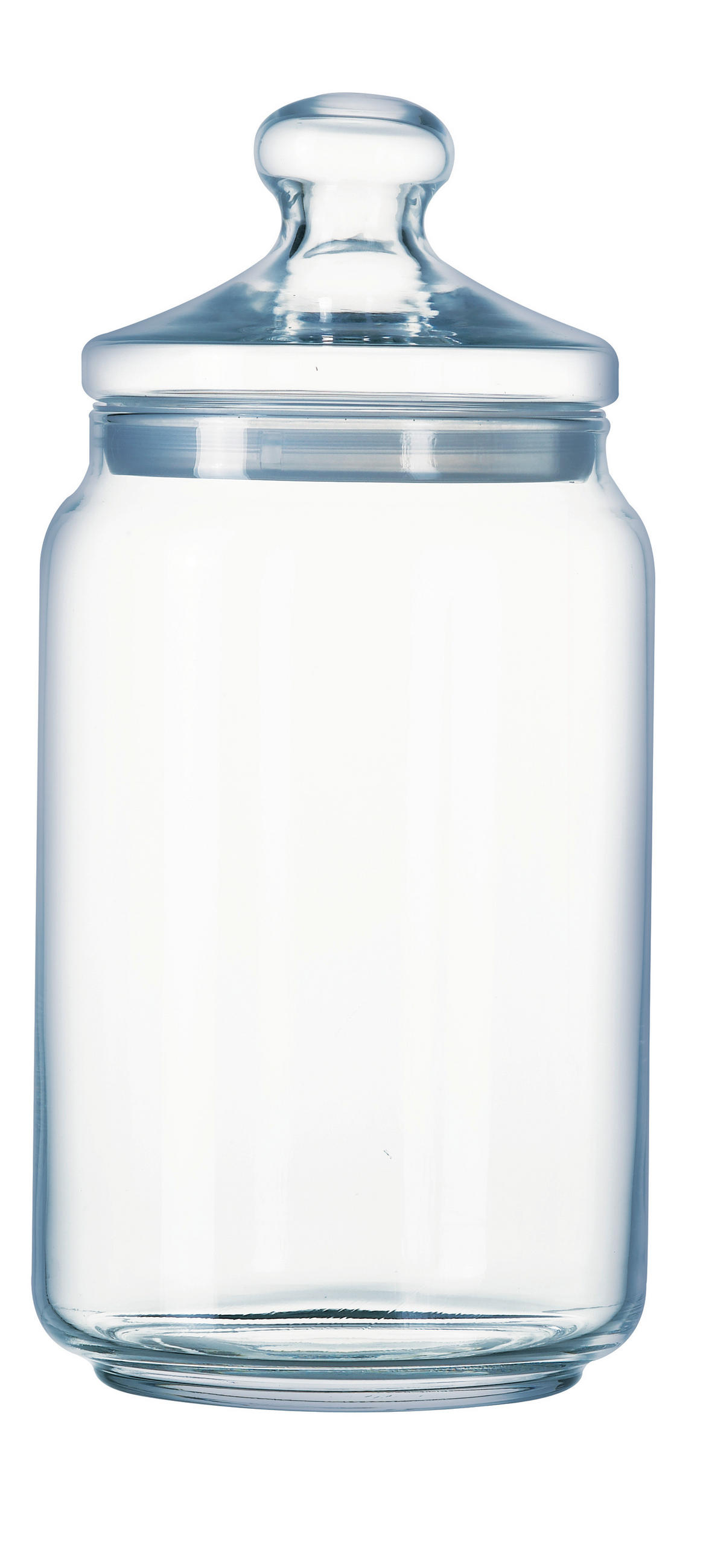 ÜVEG ÉTELTÁROLÓ  1 l  - barna/áttetsző, Basics, Üveg/papír (1l)