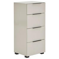 KOMMODE , 45/99,7/42 cm, 4 Schublade(n)  - Kaschmir/Schwarz, Design, Glas/Holzwerkstoff (45/99,7/42cm) - Novel