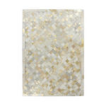 FLACHWEBETEPPICH 80/150 cm Lavish 210 Elfenbein / Gold Creme, Goldfarben  - Goldfarben/Creme, Basics, Leder/Textil (80/150cm) - Novel