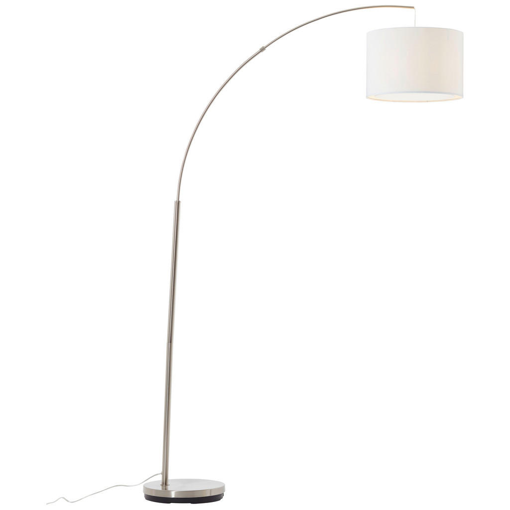 Thumbnail - Brilliant Bogenleuchte Clarie, Silber, Textil, 180 cm, Fußschalter, Lampen & Leuchten, Innenbeleuchtung, Stehlampen, Bog...