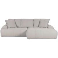 ECKSOFA in Flachgewebe Schlammfarben  - Schlammfarben/Schwarz, Konventionell, Kunststoff/Textil (286/195cm) - Carryhome