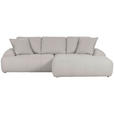 ECKSOFA  in Flachgewebe Schlammfarben  286/195 cm  - Schlammfarben/Schwarz, KONVENTIONELL, Kunststoff/Textil (286/195cm) - Carryhome