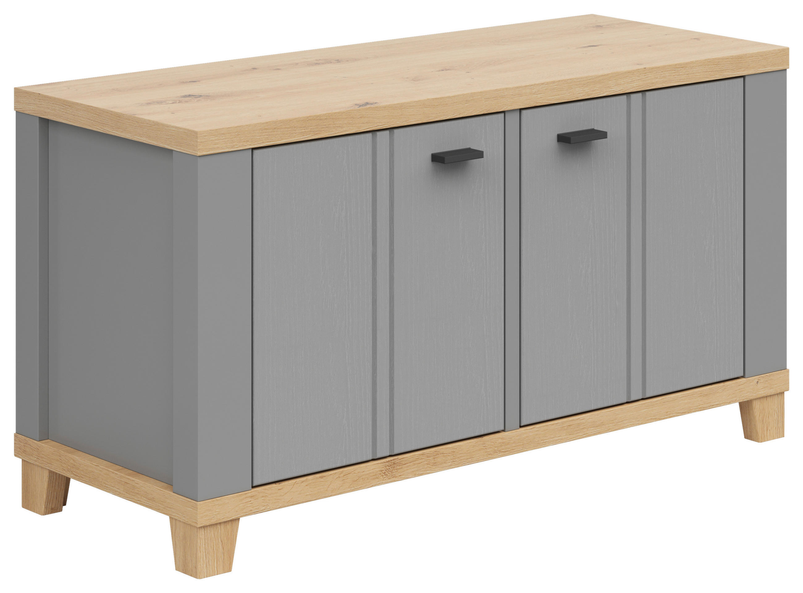 BANCĂ PENTRU HOL 94/51/38 cm  - grafit/stejar Artisan, Lifestyle, plastic/material pe bază de lemn (94/51/38cm) - Hom`in