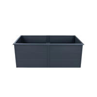 HOCHBEET Primus  - Anthrazit, KONVENTIONELL, Metall (100/200/77cm) - Ambia Garden