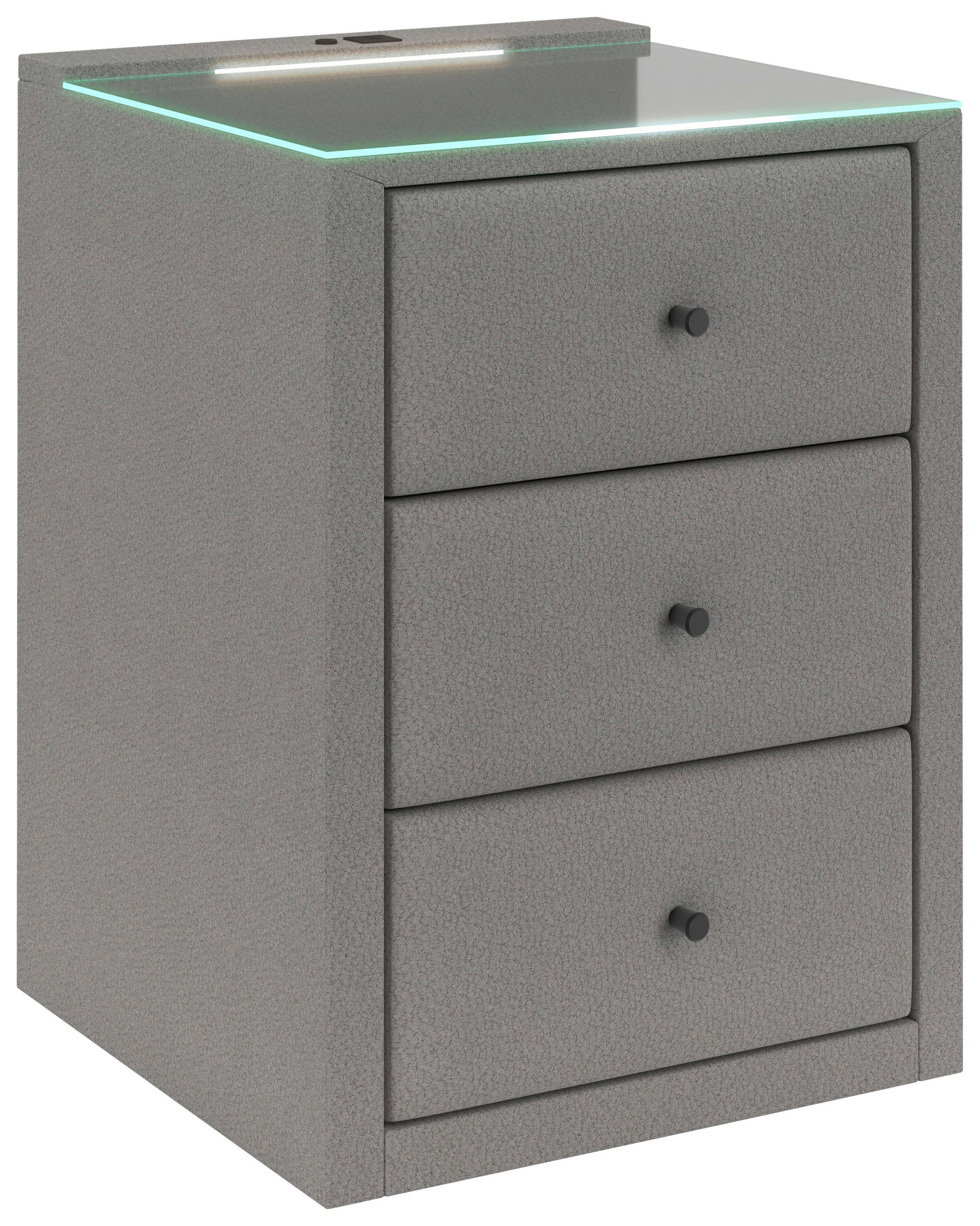 Nachtkästchen Carmen Champagner H: 68 cm