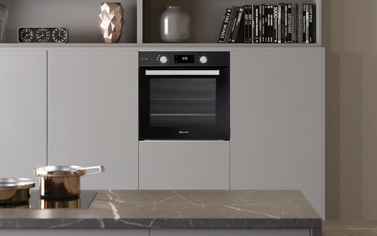 EINBAUBACKOFEN BAK5S KP8V2 BLG  - Schwarz, Basics (59,5/59,5/55,1cm) - Bauknecht