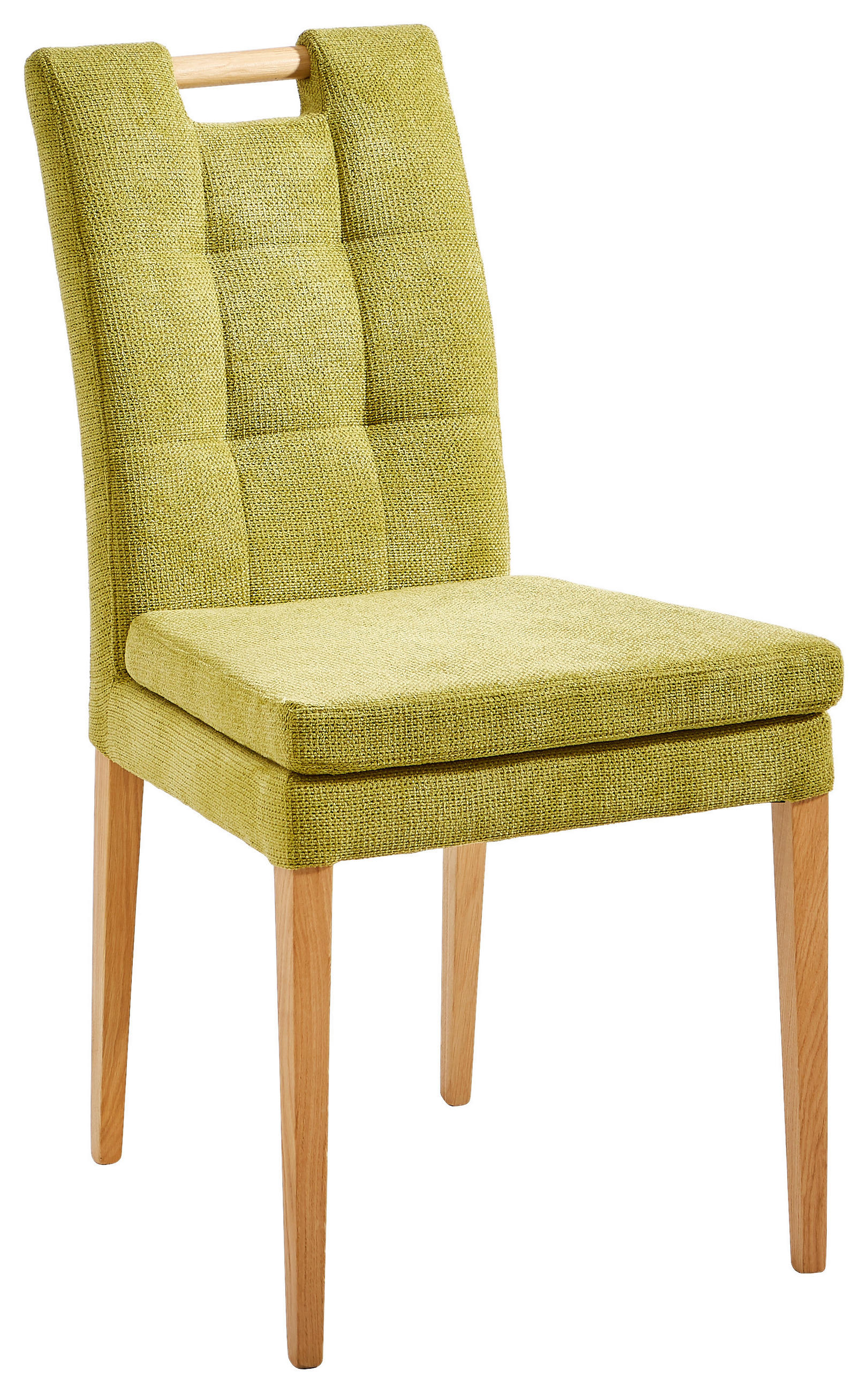 STUHL  in Webstoff Holz, Textil  - Eichefarben/Olivgrün, KONVENTIONELL, Holz/Textil (47/91,5/59cm) - Cantus