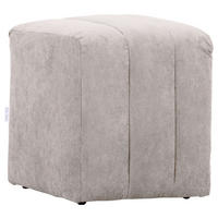 HOCKER Cord Hellgrau  - Hellgrau/Schwarz, Design, Kunststoff/Textil (43/50/43cm) - Novel