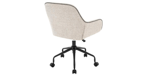 DREHSTUHL Webstoff Grau, Schwarz, Beige - Beige/Schwarz, KONVENTIONELL, Kunststoff/Textil (61/83/91/58cm) - Venda