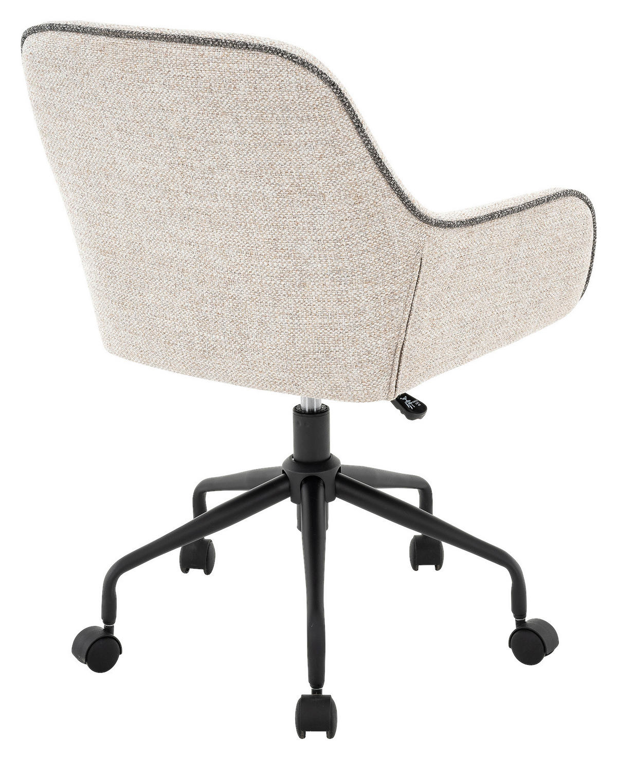 DREHSTUHL Webstoff Grau, Schwarz, Beige  - Beige/Schwarz, KONVENTIONELL, Kunststoff/Textil (61/83/91/58cm) - Venda