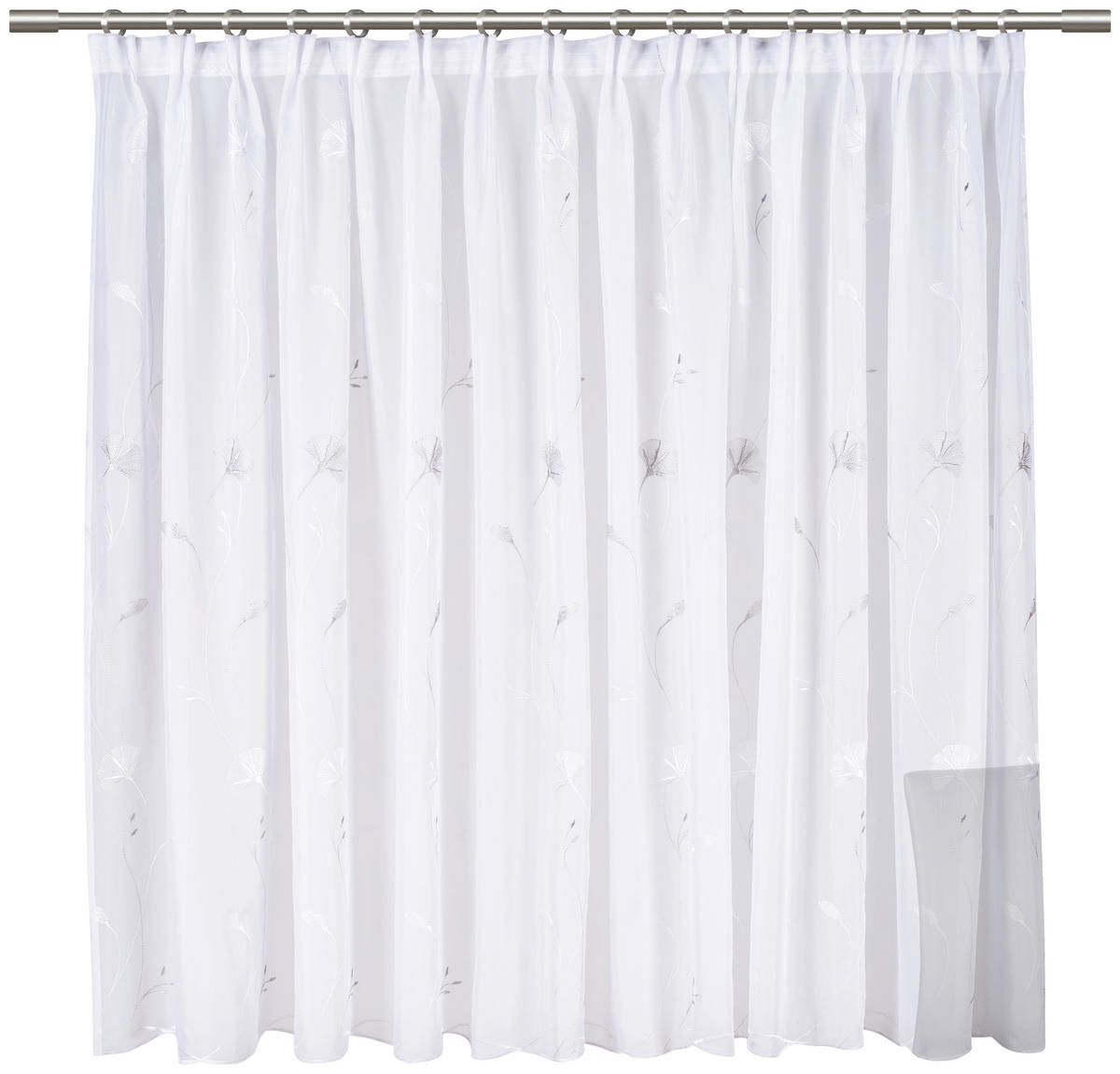 FERTIGSTORE  halbtransparent  450/175 cm   - Weiß/Grau, Natur, Textil (450/175cm) - Esposa