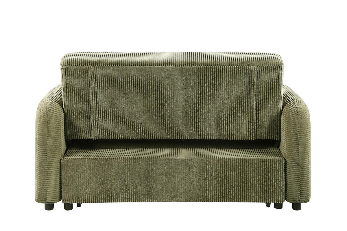 SCHLAFSOFA Cord Grün  - Schwarz/Grün, Design, Kunststoff/Textil (150/86/90cm) - MID.YOU