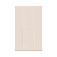 ORMAR SA KLASIČNIM VRATIMA kašmir  137/224/56 cm  - kašmir, Dizajnerski, metal/pločasti materijal (137/224/56cm)