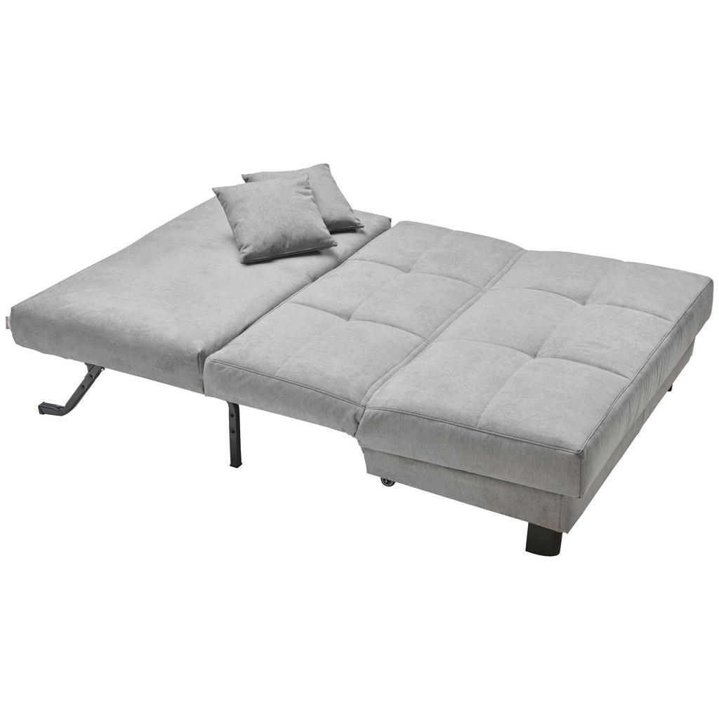 Thumbnail - Carryhome Schlafsofa, Grau, Textil, 2-Sitzer, Füllung: Polyester, 145x85x100 cm, Made in Germany, Liegefunktion, Kinder-...