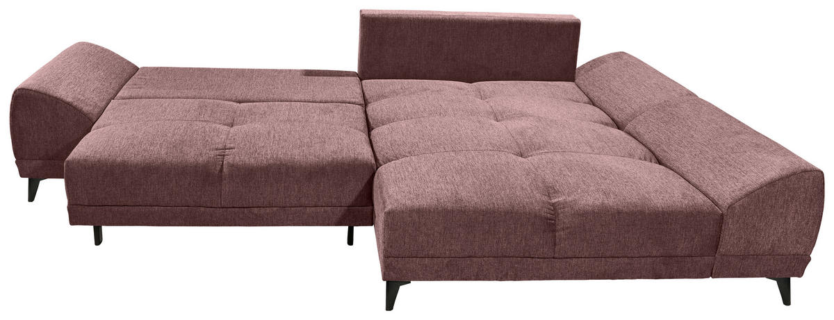 HÖRNSOFFA i vävt tyg aubergine  - svart/aubergine, Klassisk, textil/plast (310/185cm) - MID.YOU
