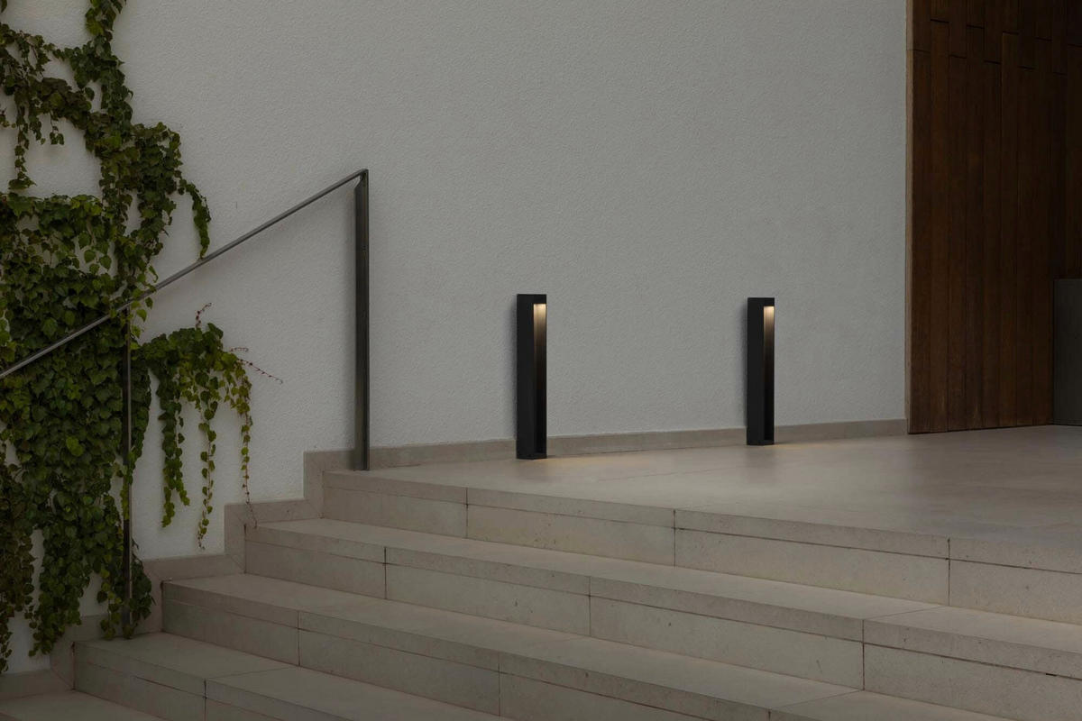 SOCKELLEUCHTE 6.6/9/60 cm   - Dunkelgrau, Design, Metall (6.6/9/60cm)