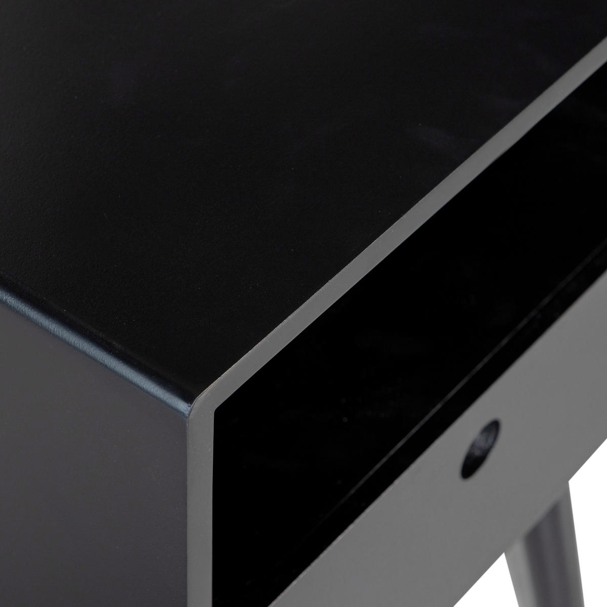 NACHTKÄSTCHEN 36/53/30 cm  in Schwarz  - Schwarz, Basics, Holzwerkstoff/Metall (36/53/30cm) - MID.YOU