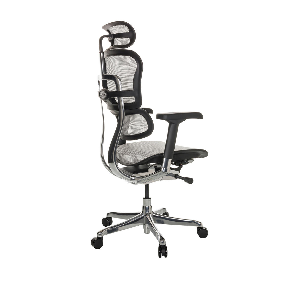 SNURRSTOL  i nät ljusgrå  - ljusgrå/silver, Basics, metall/textil (69/119-144/65cm) - MID.YOU