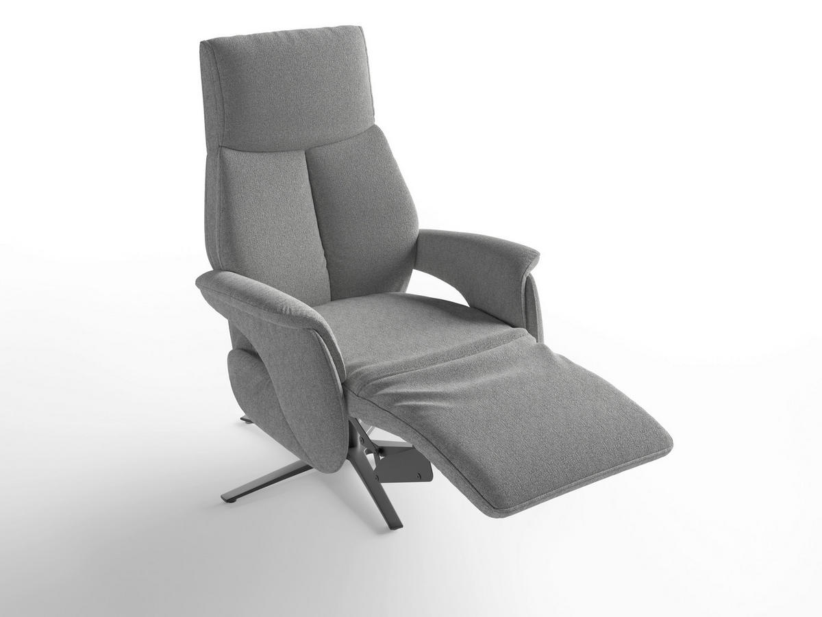 RELAXAČNÉ KRESLO, textil, antracitová - čierna/antracitová, Basics, kov/textil (75/110/85cm) - Sit & More