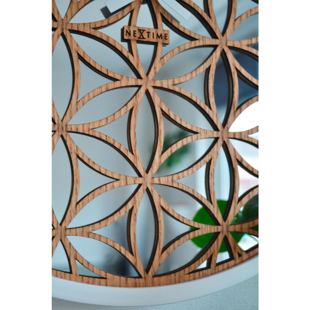 Thumbnail - Xxxl Wanduhr, Weiß, Holz, Glas, massiv, 50x50x4.4 cm, RoHS, CE, Dekoration, Uhren, Wanduhren