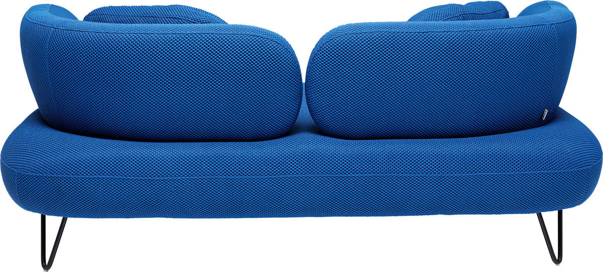 2-SITZER-SOFA  in Netz Blau  - Blau/Schwarz, Design, Textil/Metall (182/72/94cm) - Kare-Design