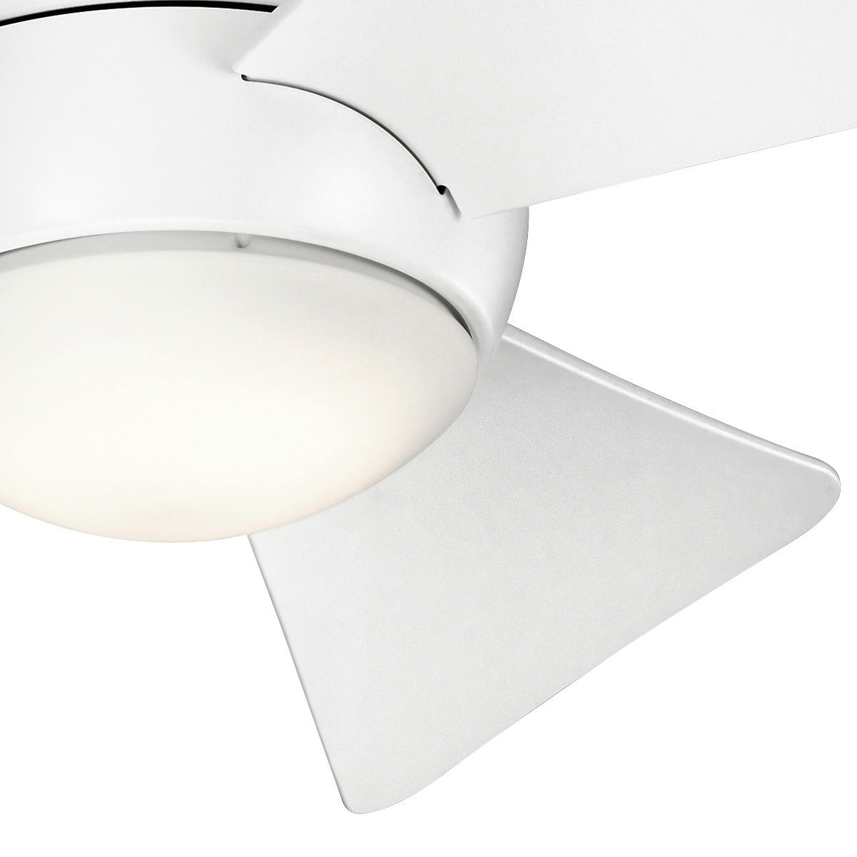 Ventilator mit Beleuchtung Elstead Sola 86/28 cm   - Weiß, KONVENTIONELL, Kunststoff/Metall (86/28cm) - Elstead Lighting