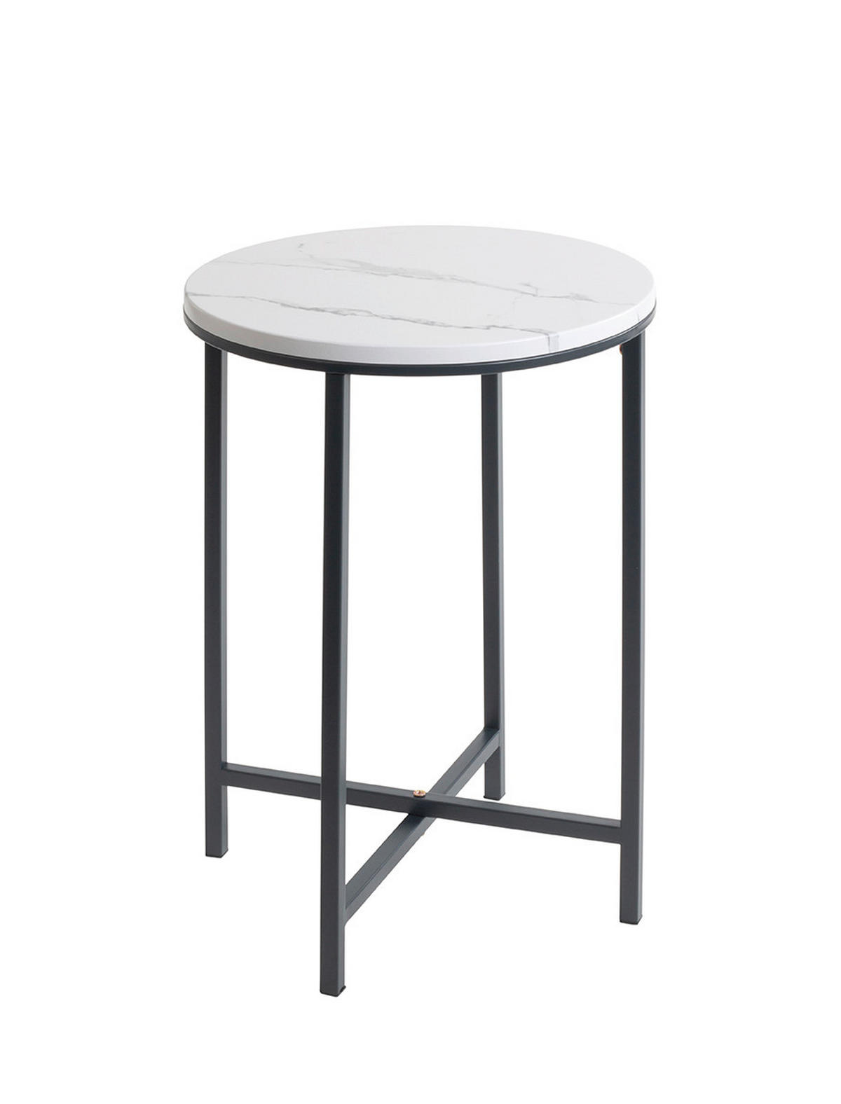 BEISTELLTISCH in Metall, Holzwerkstoff 39/39/53 cm  - Anthrazit/Weiß, Trend, Holzwerkstoff/Metall (39/39/53cm)