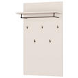 GARDEROBENPANEEL  in 74/127/30,7 cm  - Sandfarben/Grau, MODERN, Holzwerkstoff/Metall (74/127/30,7cm) - Carryhome