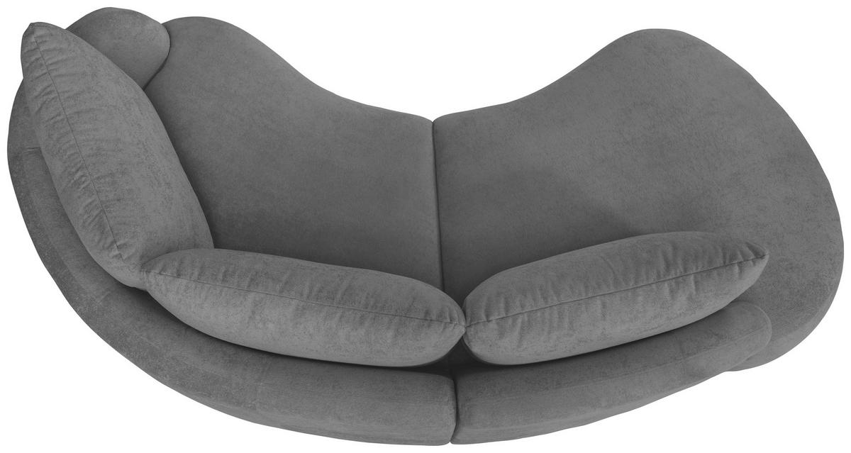 ECKSOFA in Mikrofaser Anthrazit  - Anthrazit/Schwarz, Modern, Kunststoff/Textil (250/139cm) - Livetastic